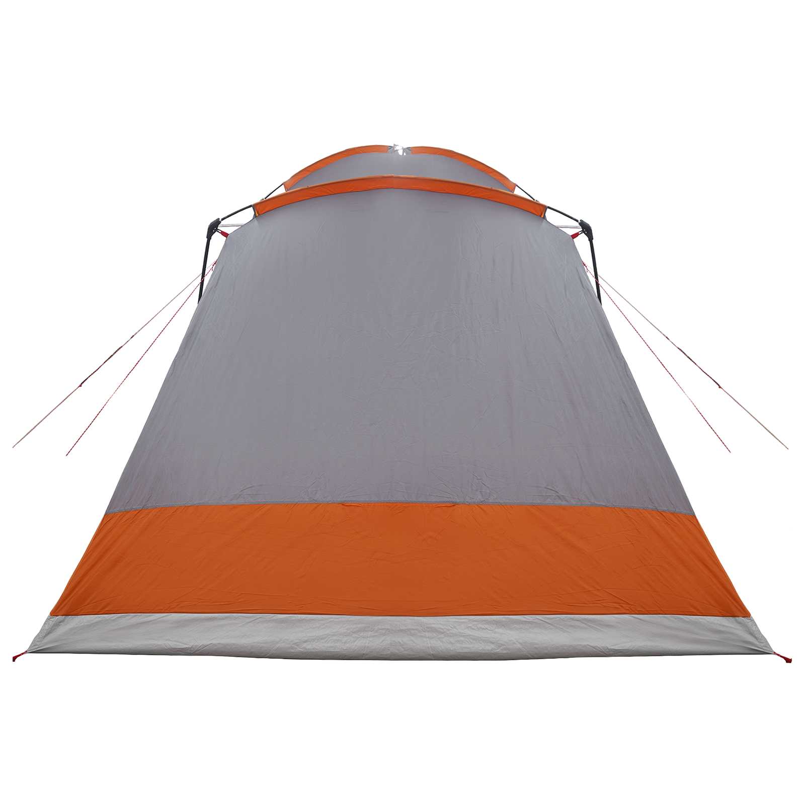 Huisje Tent Grijs en Oranje 8-persoons Polyester en staal