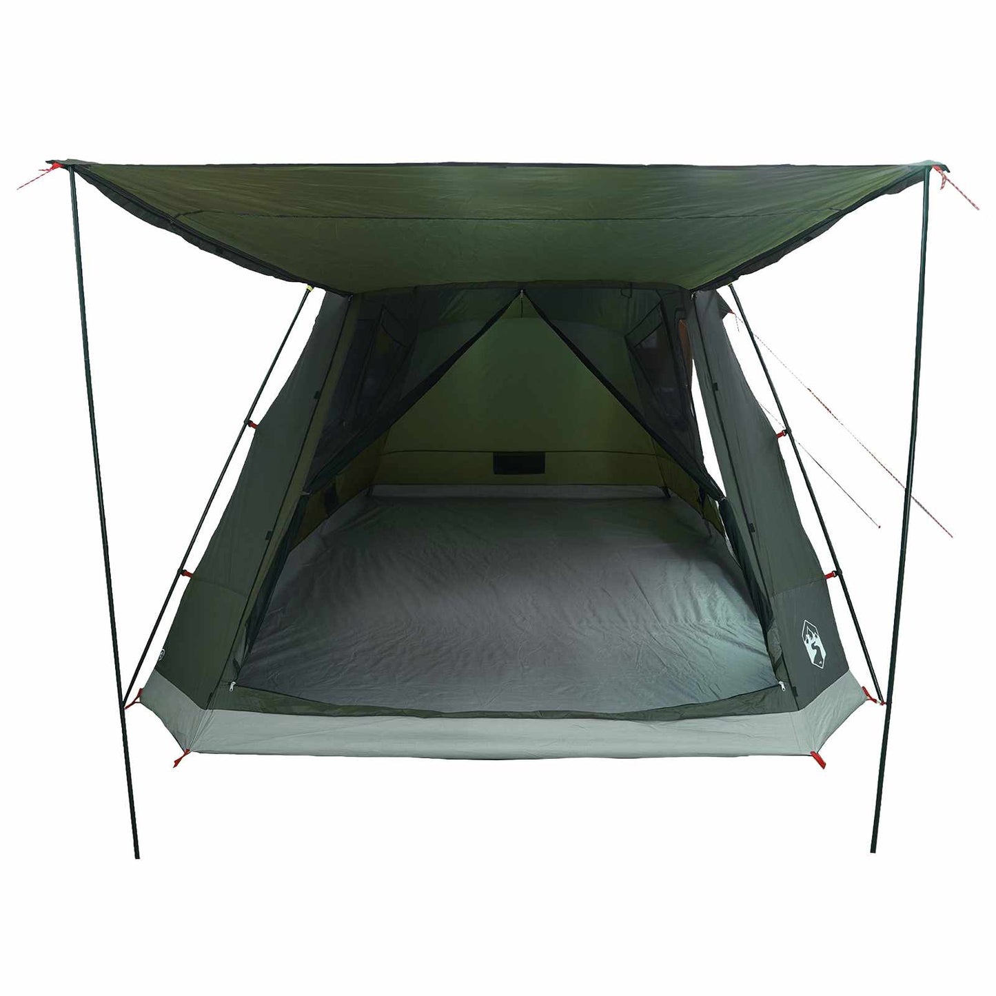 Huisje Tent met dak Leger groen 8-persoons Polyester en staal