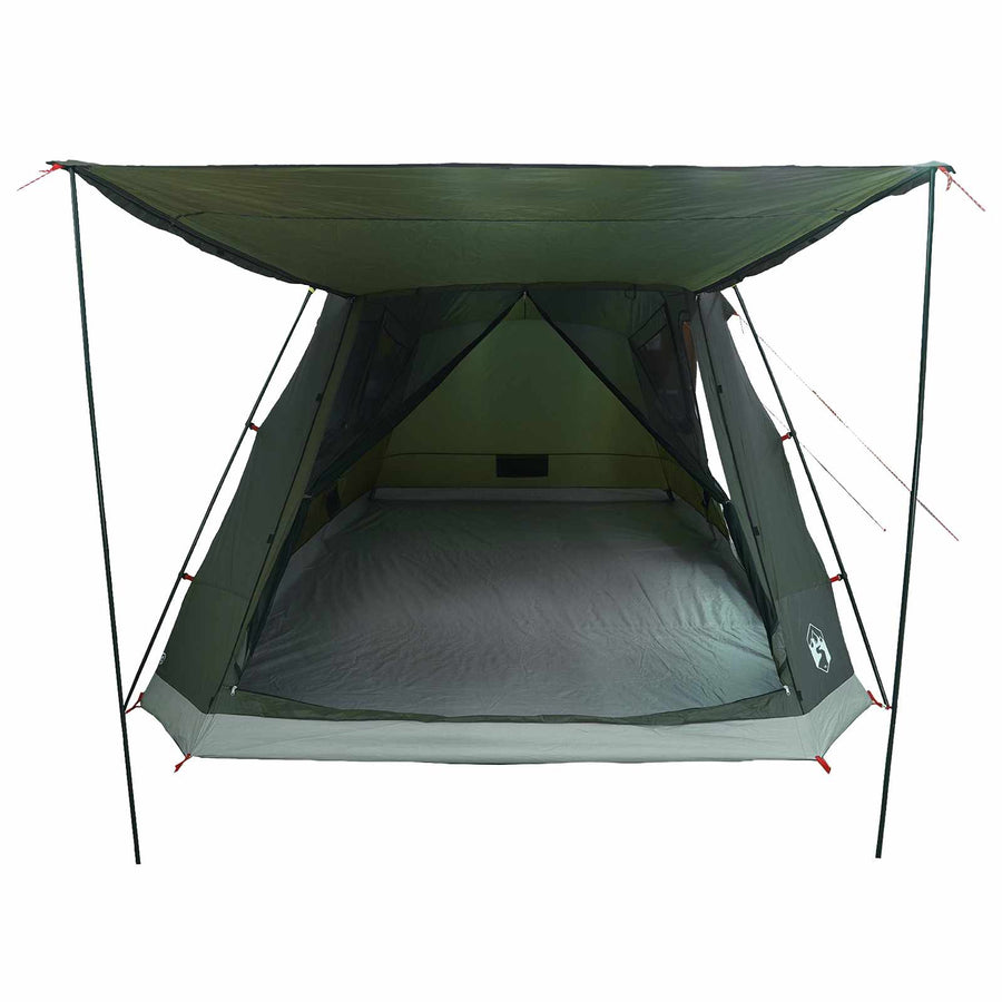 Huisje Tent met dak Leger groen 8-persoons Polyester en staal