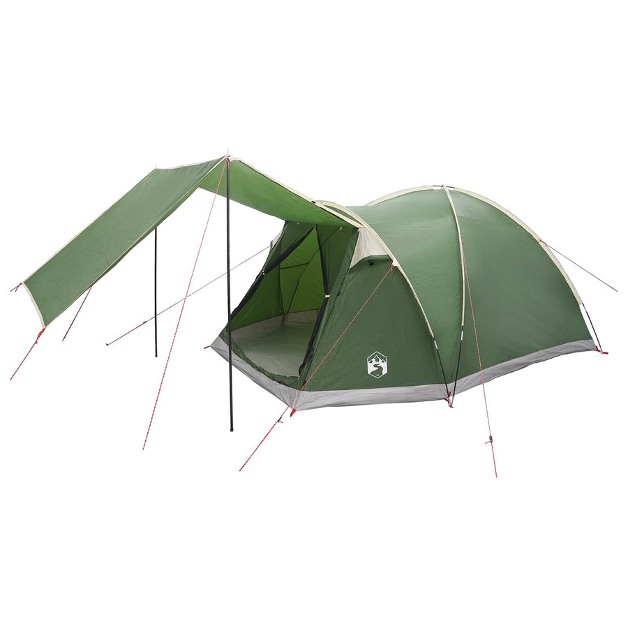 Huisje Tent met dak Groen 4-persoons Polyester en staal