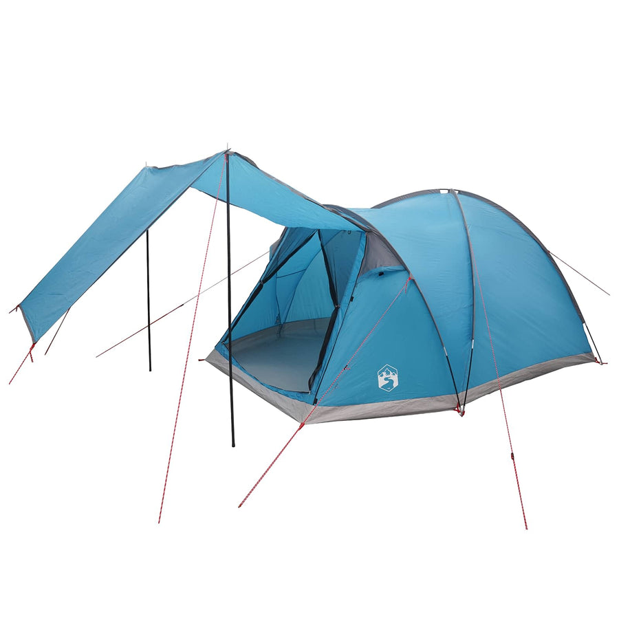 Huisje Tent met dak Blauw 4-persoons Polyester en staal