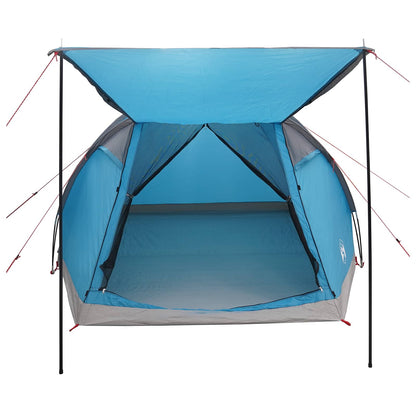 Huisje Tent met dak Blauw 4-persoons Polyester en staal