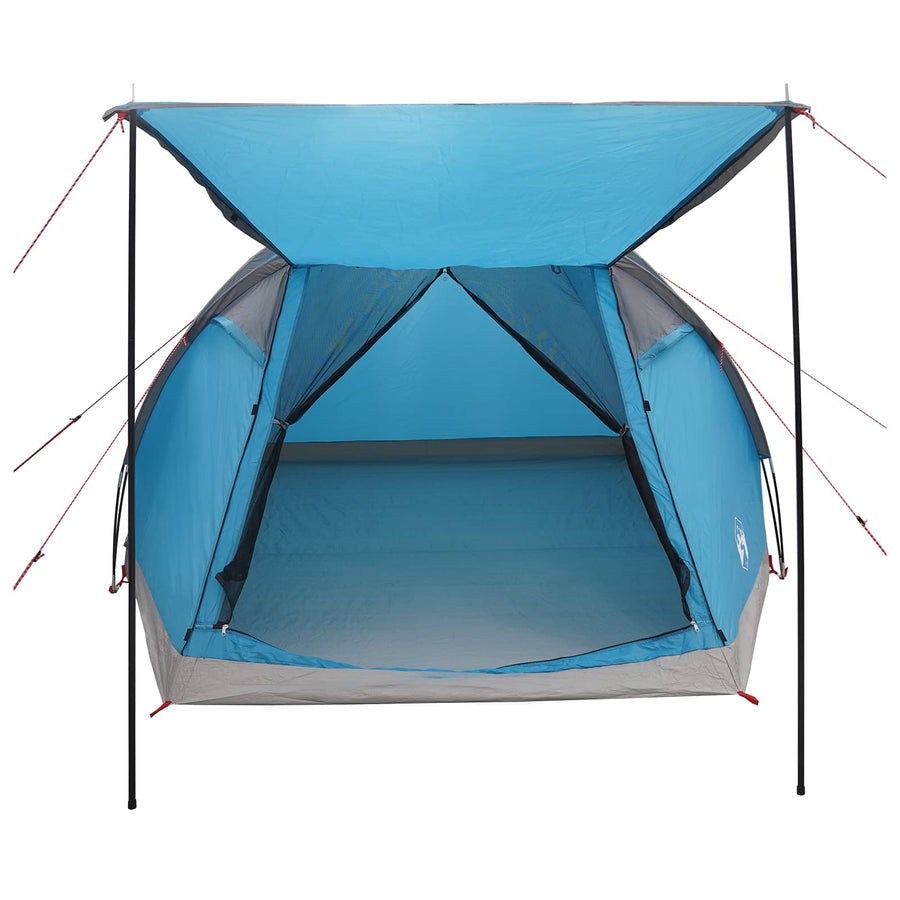 Huisje Tent met dak Blauw 4-persoons Polyester en staal