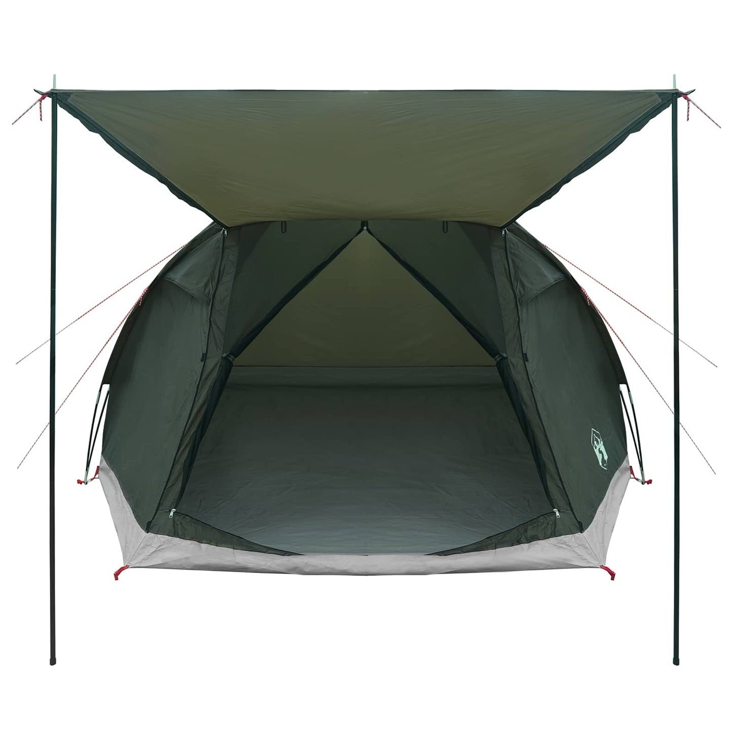 Huisje Tent met dak Leger groen 4-persoons Polyester en staal