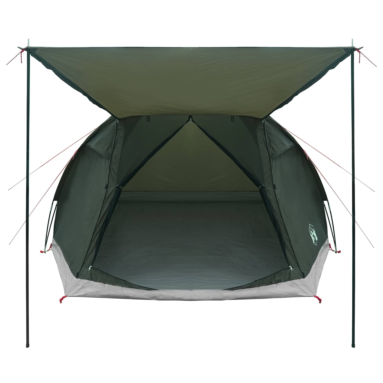 Huisje Tent met dak Leger groen 4-persoons Polyester en staal