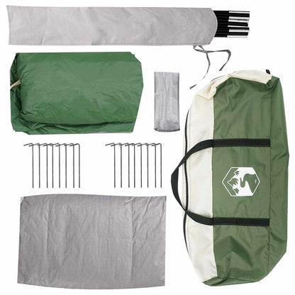 Huisje Tent met dak Groen 6-persoons Polyester en staal