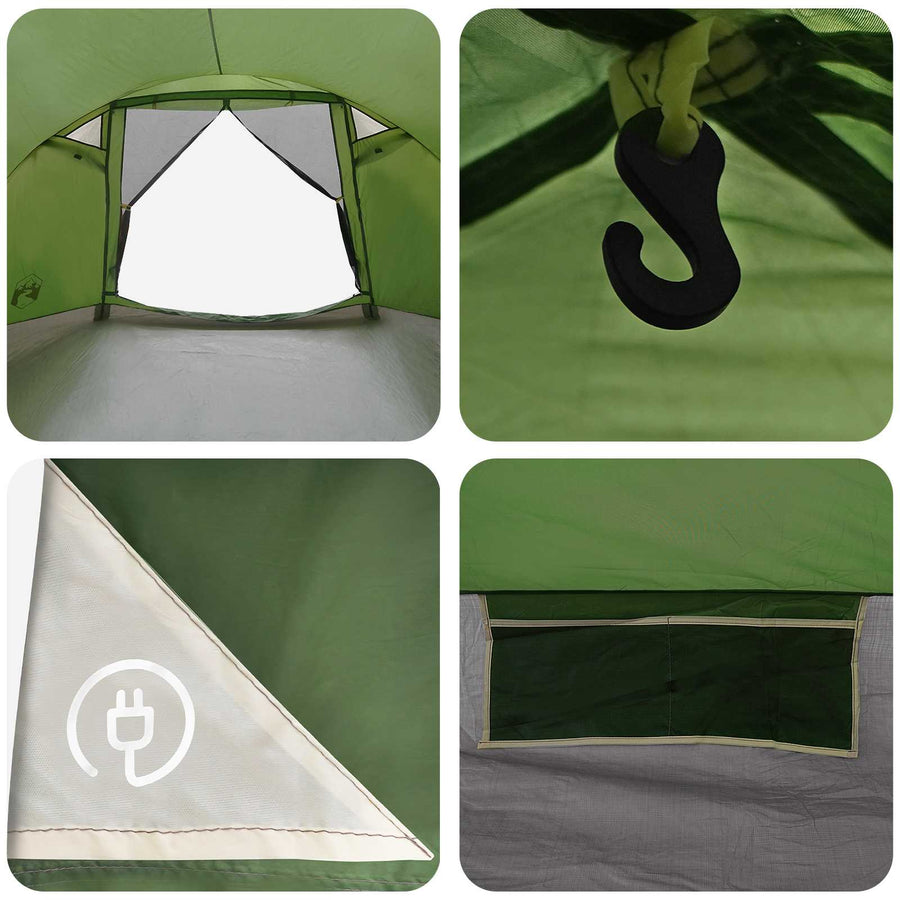 Huisje Tent met dak Groen 6-persoons Polyester en staal