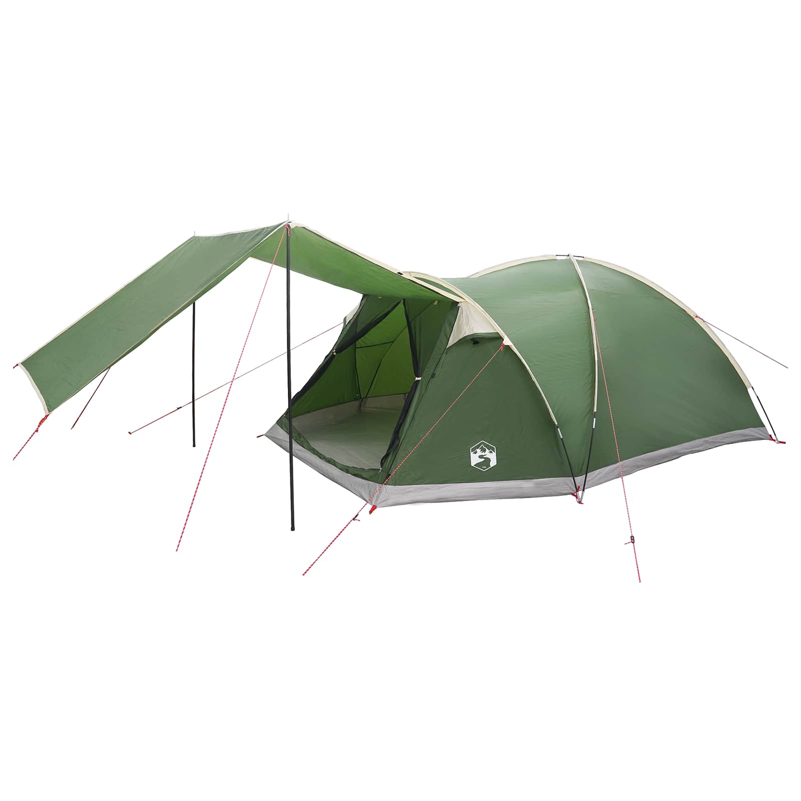 Huisje Tent met dak Groen 6-persoons Polyester en staal