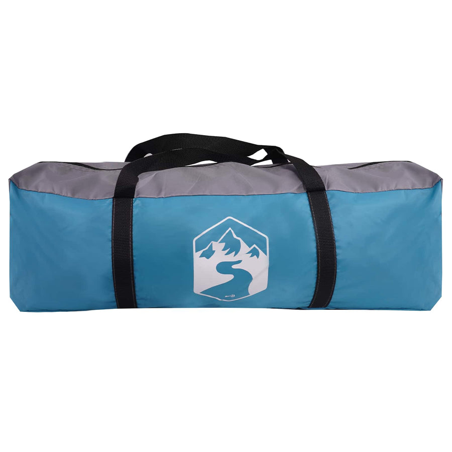 Huisje Tent met dak Blauw 6-persoons Polyester en staal