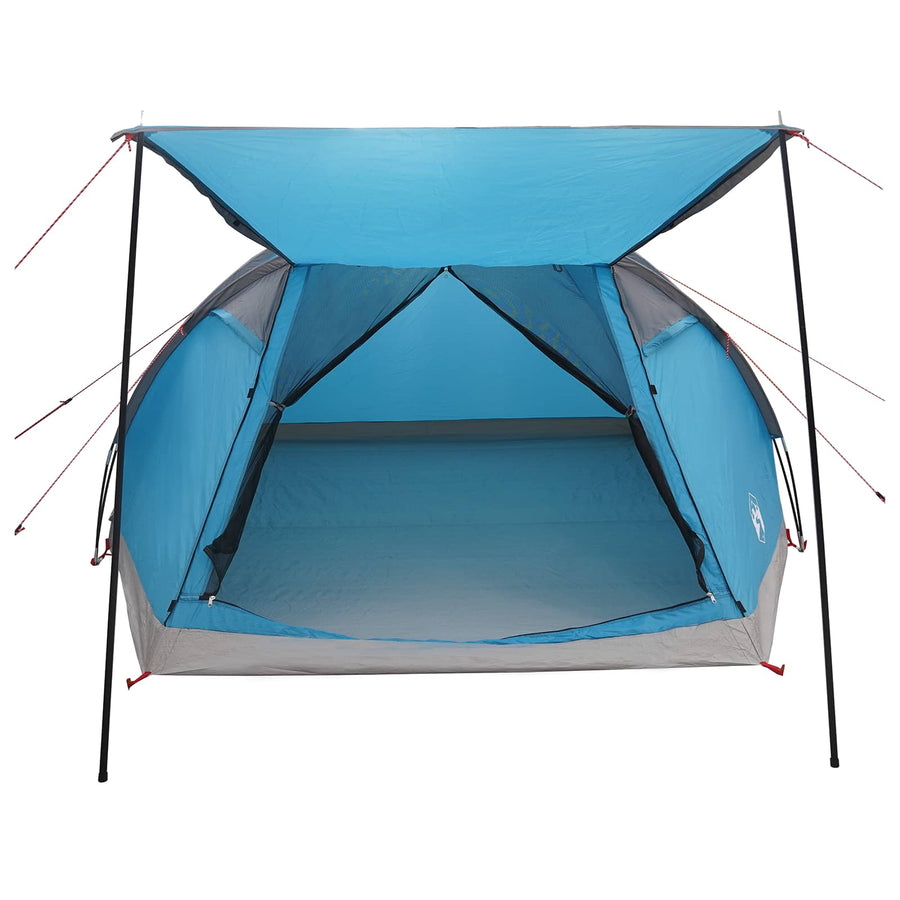 Huisje Tent met dak Blauw 6-persoons Polyester en staal