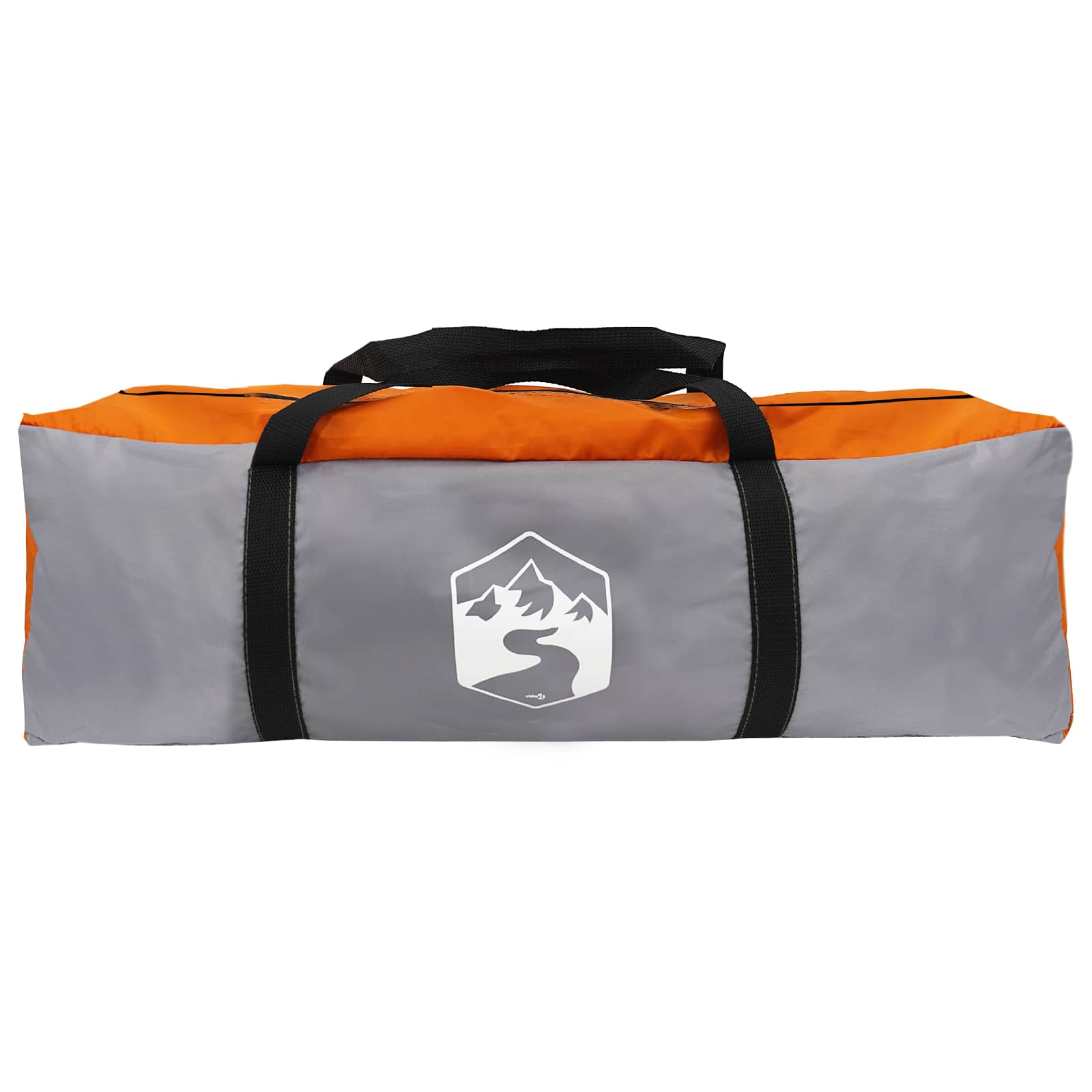 Huisje Tent Grijs en Oranje 6-persoons Polyester en staal