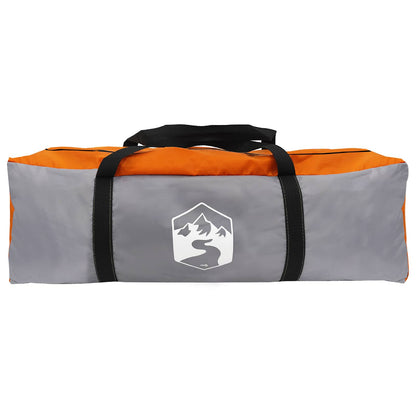 Huisje Tent Grijs en Oranje 6-persoons Polyester en staal