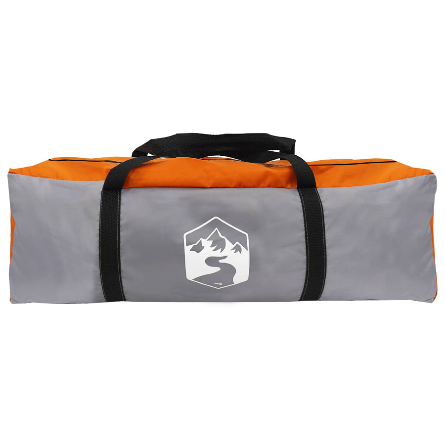Huisje Tent Grijs en Oranje 6-persoons Polyester en staal
