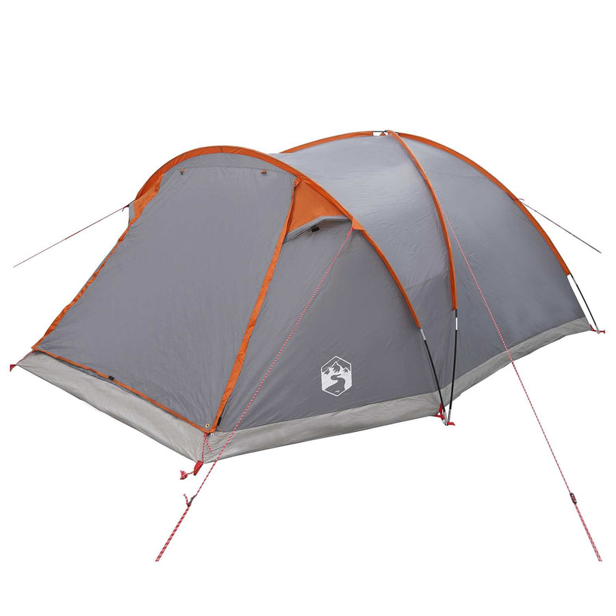 Huisje Tent Grijs en Oranje 6-persoons Polyester en staal