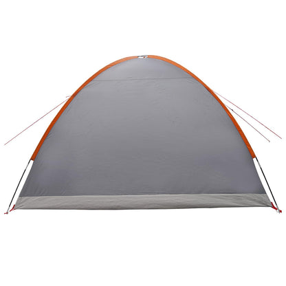 Huisje Tent Grijs en Oranje 6-persoons Polyester en staal