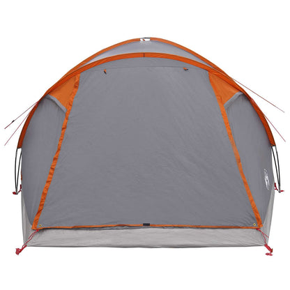 Huisje Tent Grijs en Oranje 6-persoons Polyester en staal