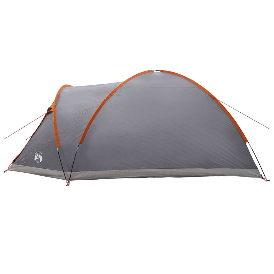 Huisje Tent Grijs en Oranje 6-persoons Polyester en staal