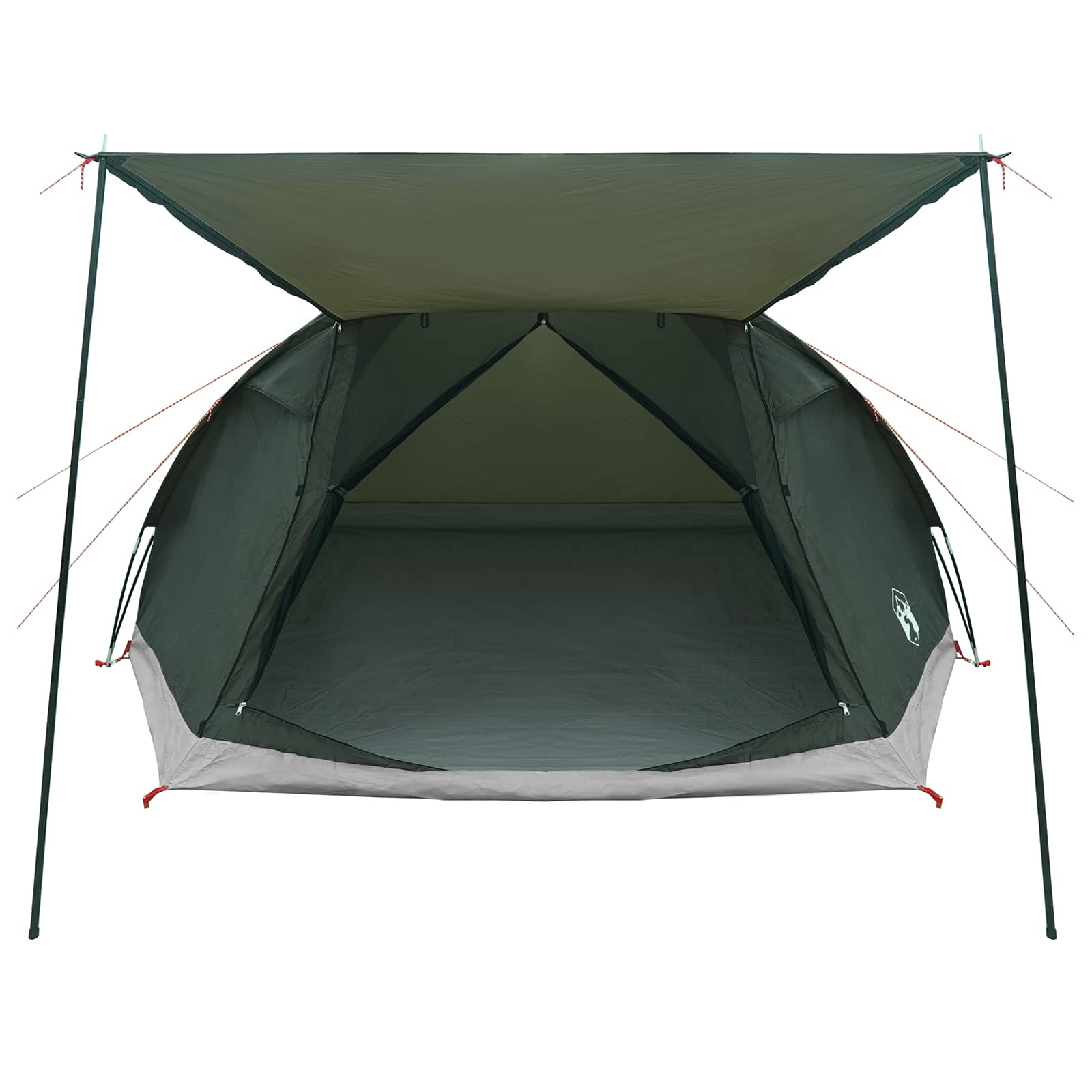 Huisje Tent met dak Leger groen 6-persoons Polyester en staal