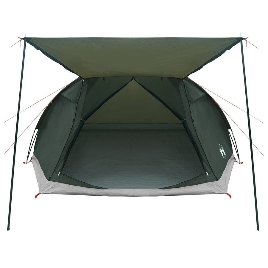 Huisje Tent met dak Leger groen 6-persoons Polyester en staal