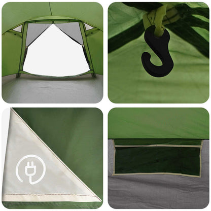 Huisje Tent met dak Groen 8-persoons Polyester en staal