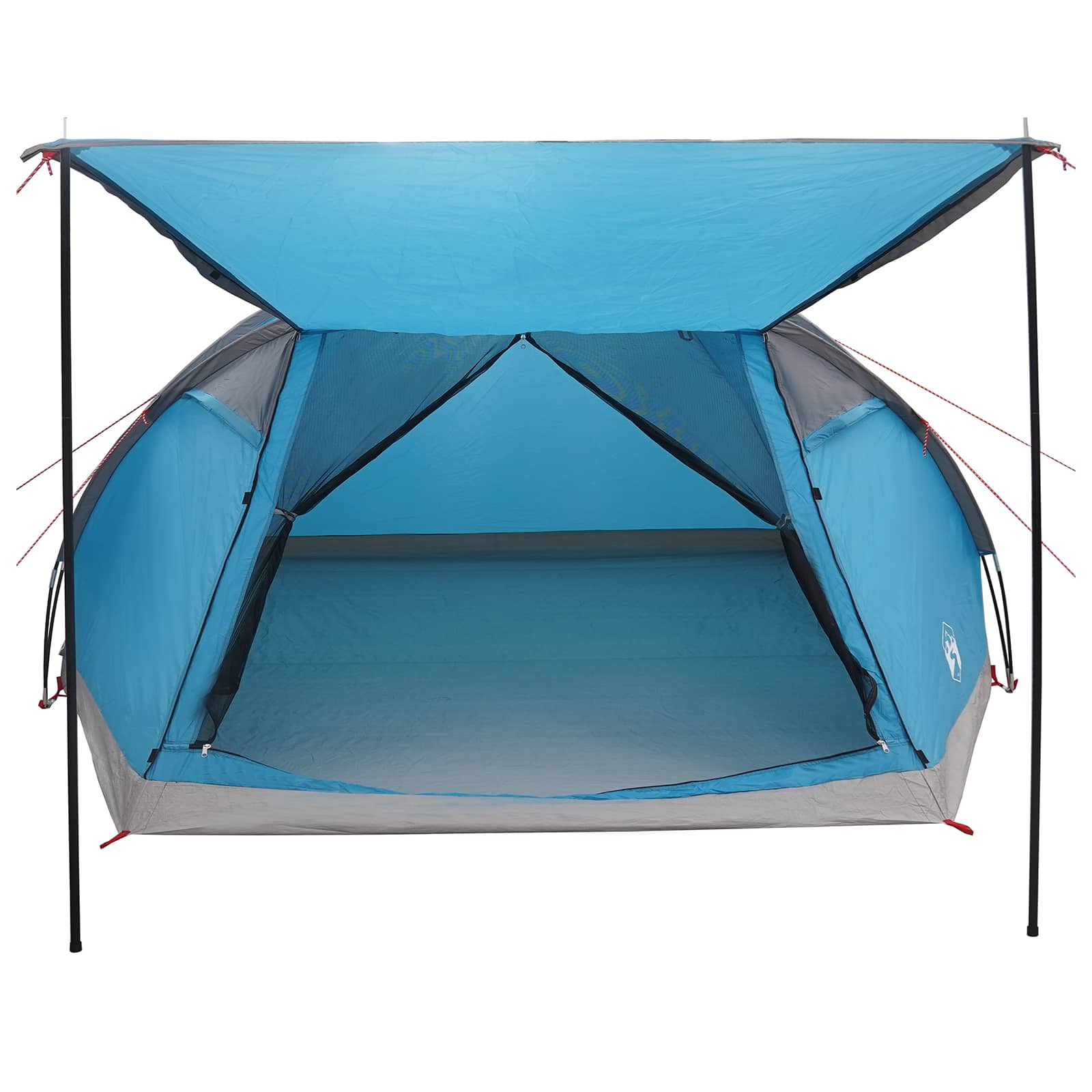 Huisje Tent met dak Blauw 8-persoons Polyester en staal