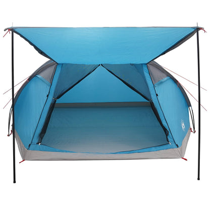 Huisje Tent met dak Blauw 8-persoons Polyester en staal