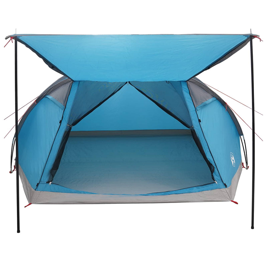 Huisje Tent met dak Blauw 8-persoons Polyester en staal