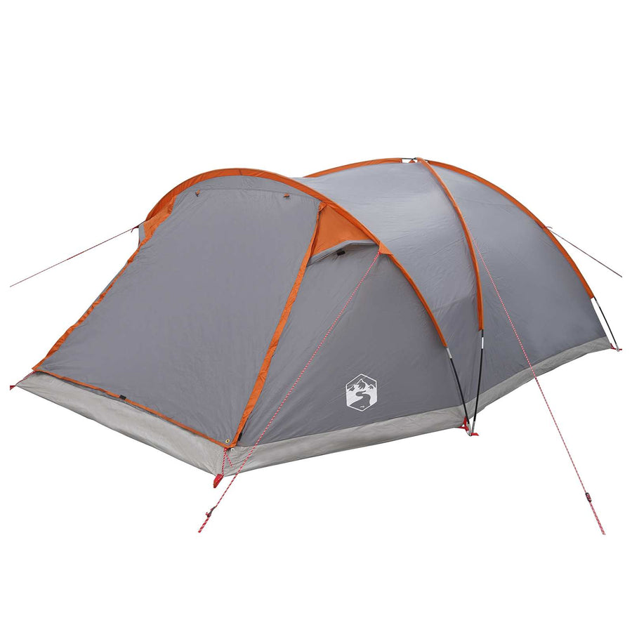 Huisje Tent Grijs en Oranje 8-persoons Polyester en staal