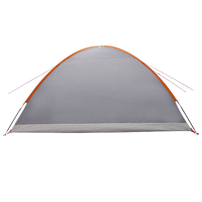 Huisje Tent Grijs en Oranje 8-persoons Polyester en staal