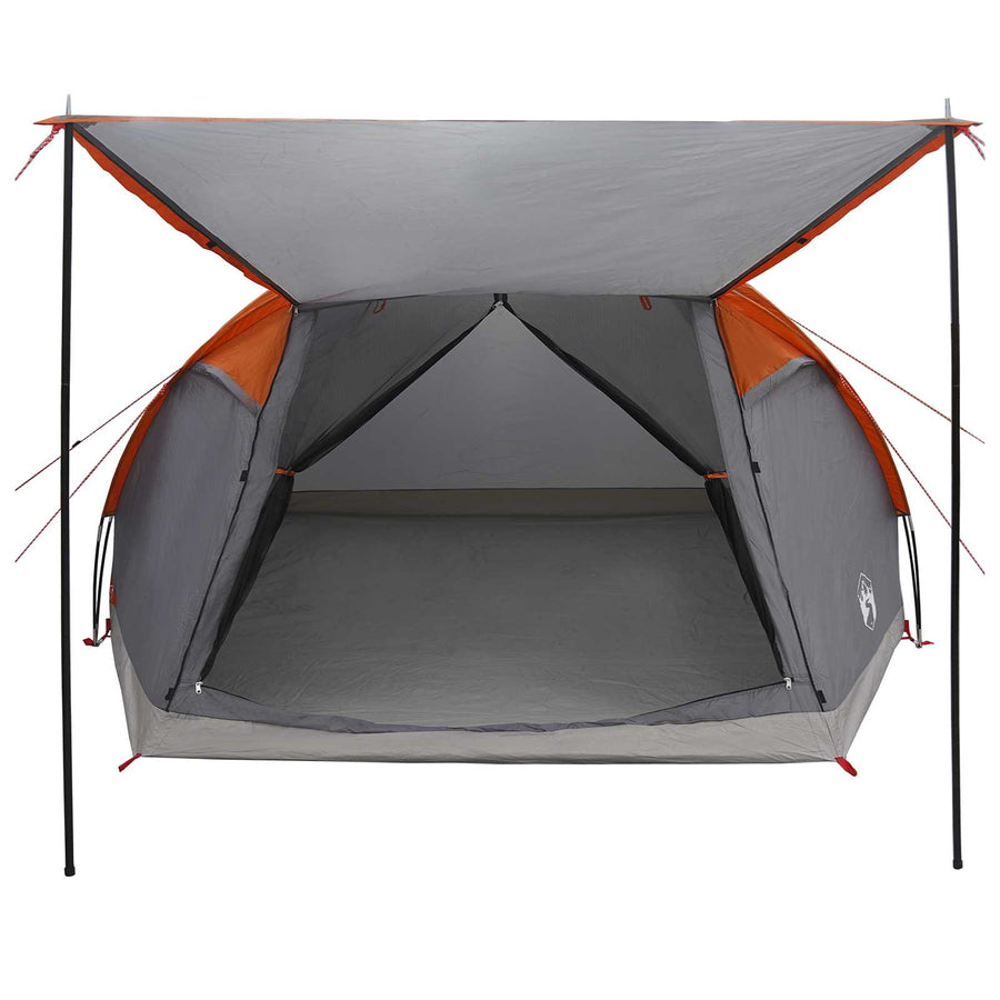 Huisje Tent Grijs en Oranje 8-persoons Polyester en staal