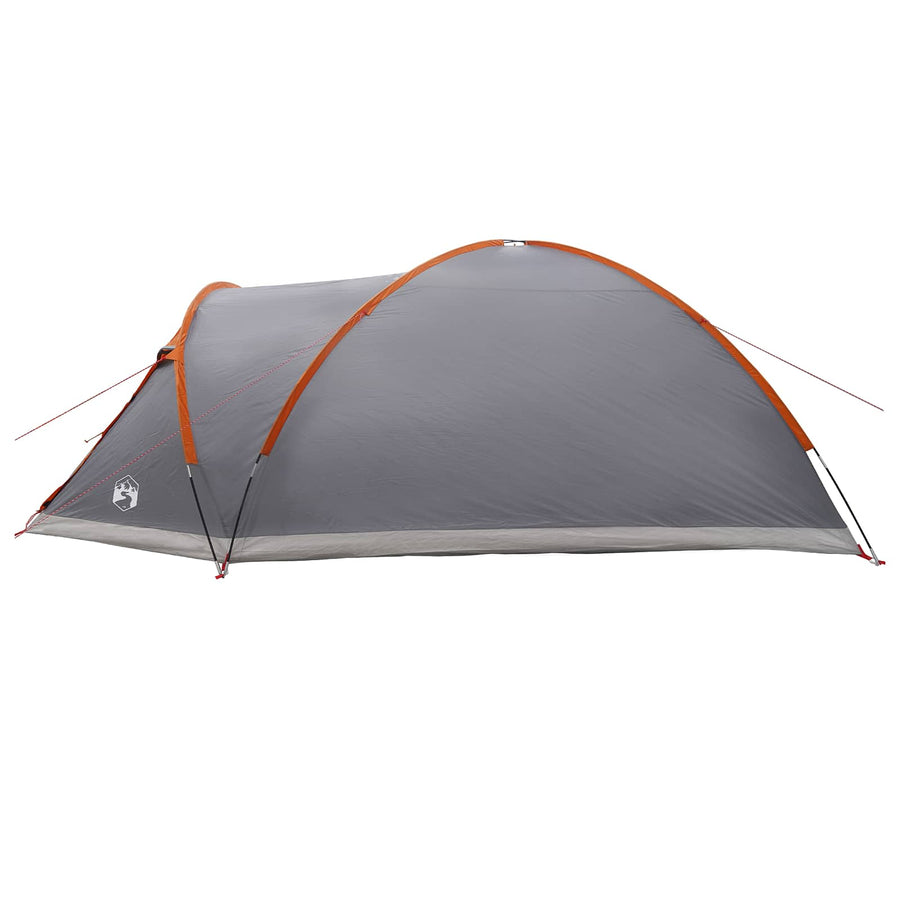 Huisje Tent Grijs en Oranje 8-persoons Polyester en staal