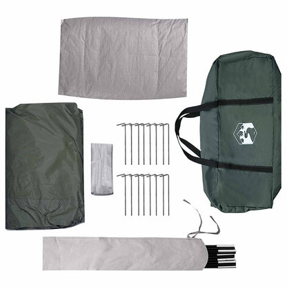 Huisje Tent met dak Leger groen 8-persoons Polyester en staal