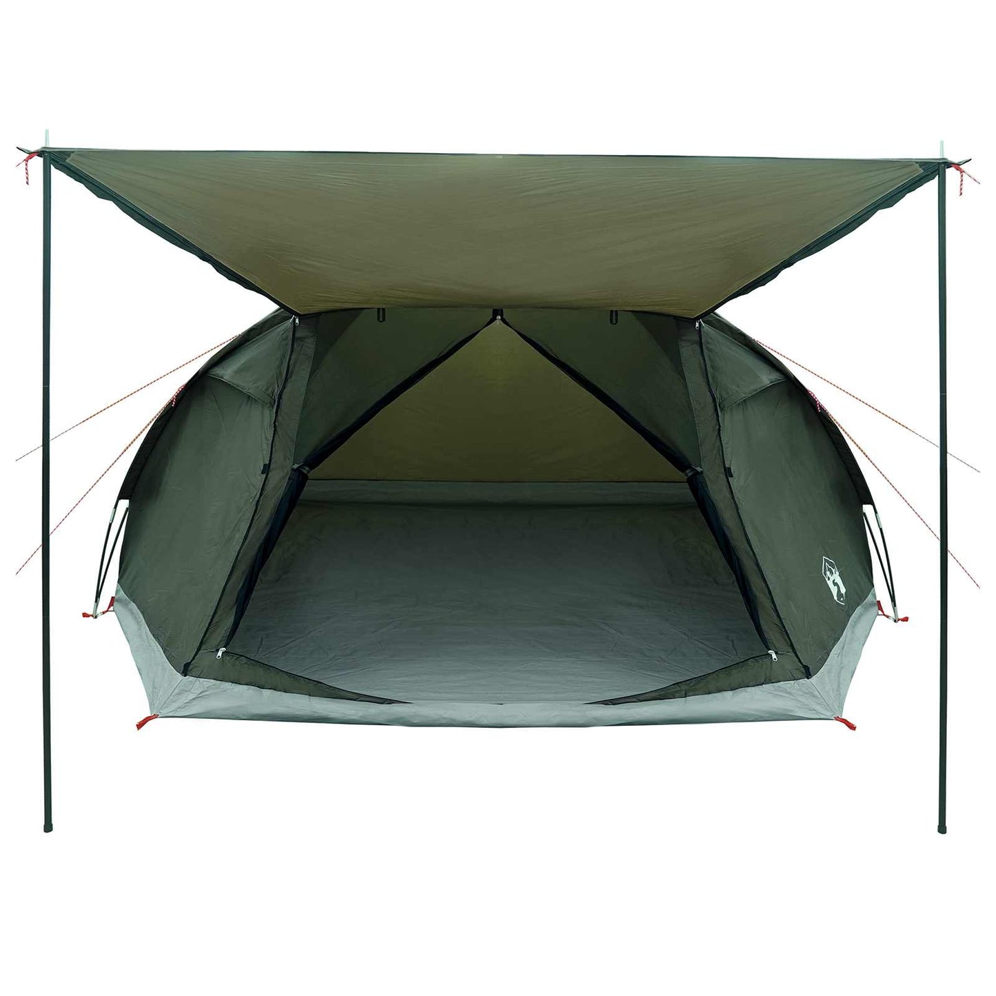 Huisje Tent met dak Leger groen 8-persoons Polyester en staal
