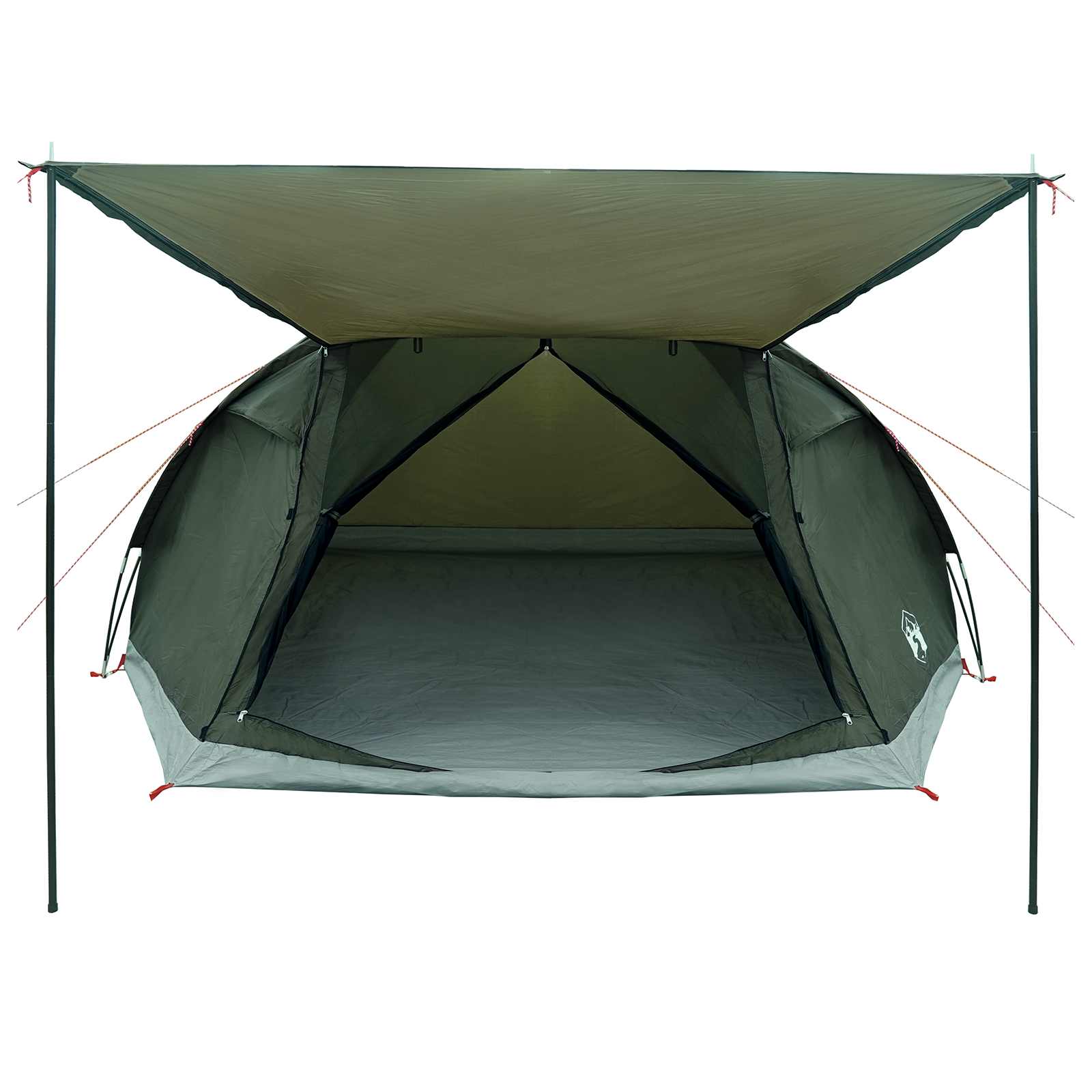 Huisje Tent met dak Leger groen 8-persoons Polyester en staal