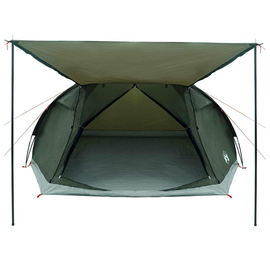 Huisje Tent met dak Leger groen 8-persoons Polyester en staal