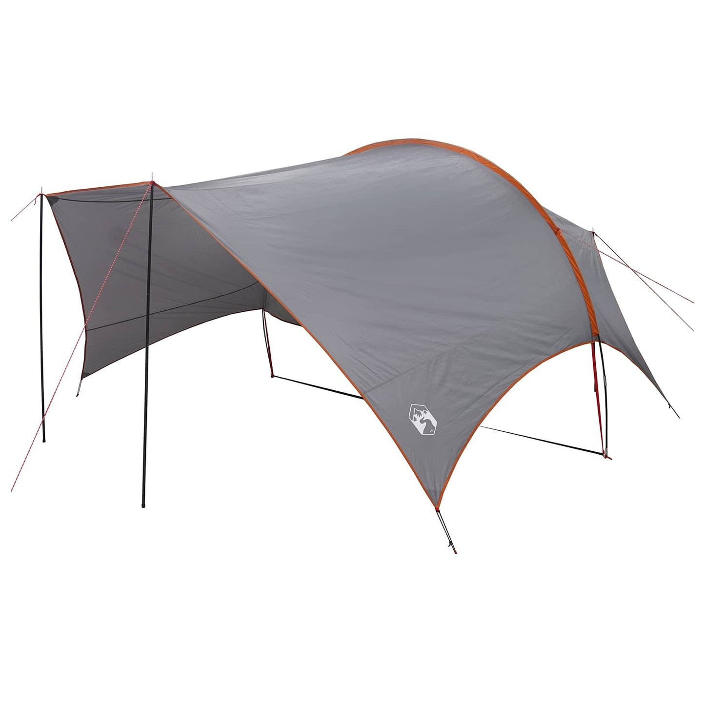 Camping Tarp Waterbestendig Grijs en Oranje 550 x 400 x 230 cm