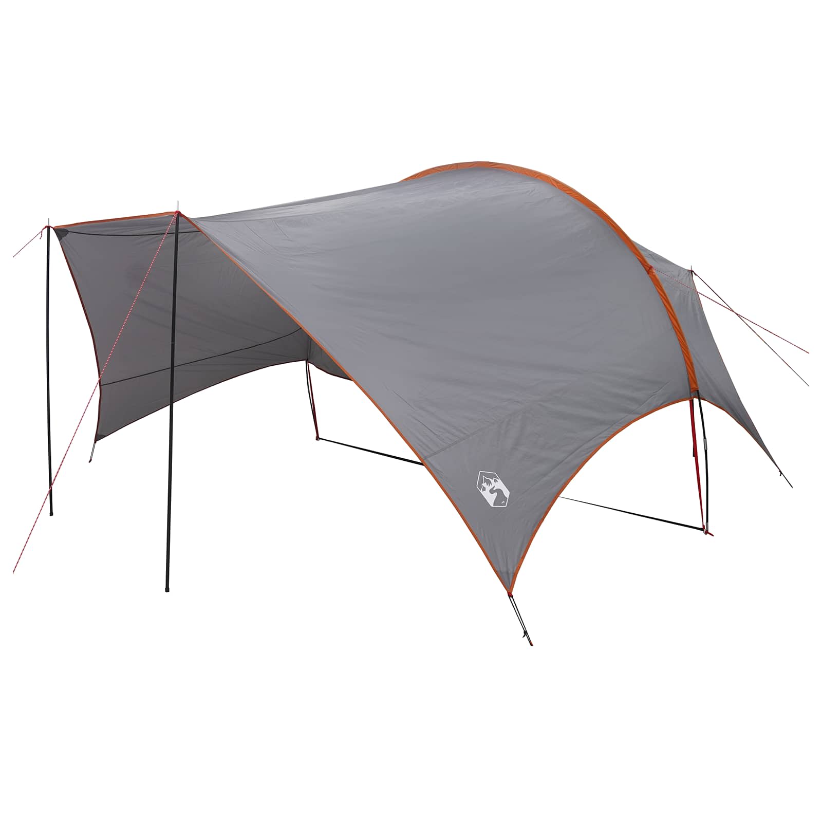 Camping Tarp Waterbestendig Grijs en Oranje 550 x 400 x 230 cm