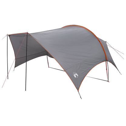 Camping Tarp Waterbestendig Grijs en Oranje 550 x 400 x 230 cm