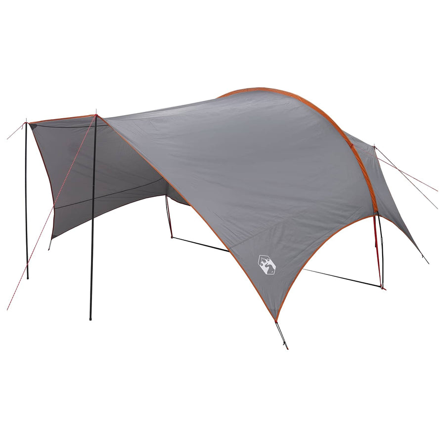 Camping Tarp Waterbestendig Grijs en Oranje 550 x 400 x 230 cm