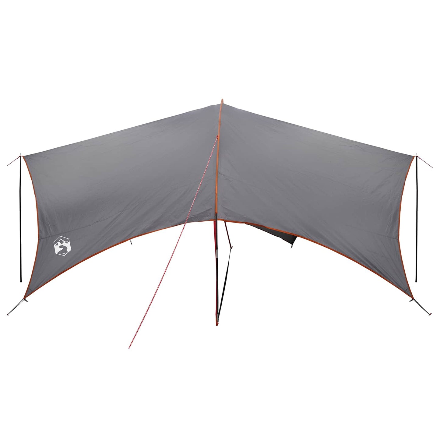 Camping Tarp Waterbestendig Grijs en Oranje 550 x 400 x 230 cm
