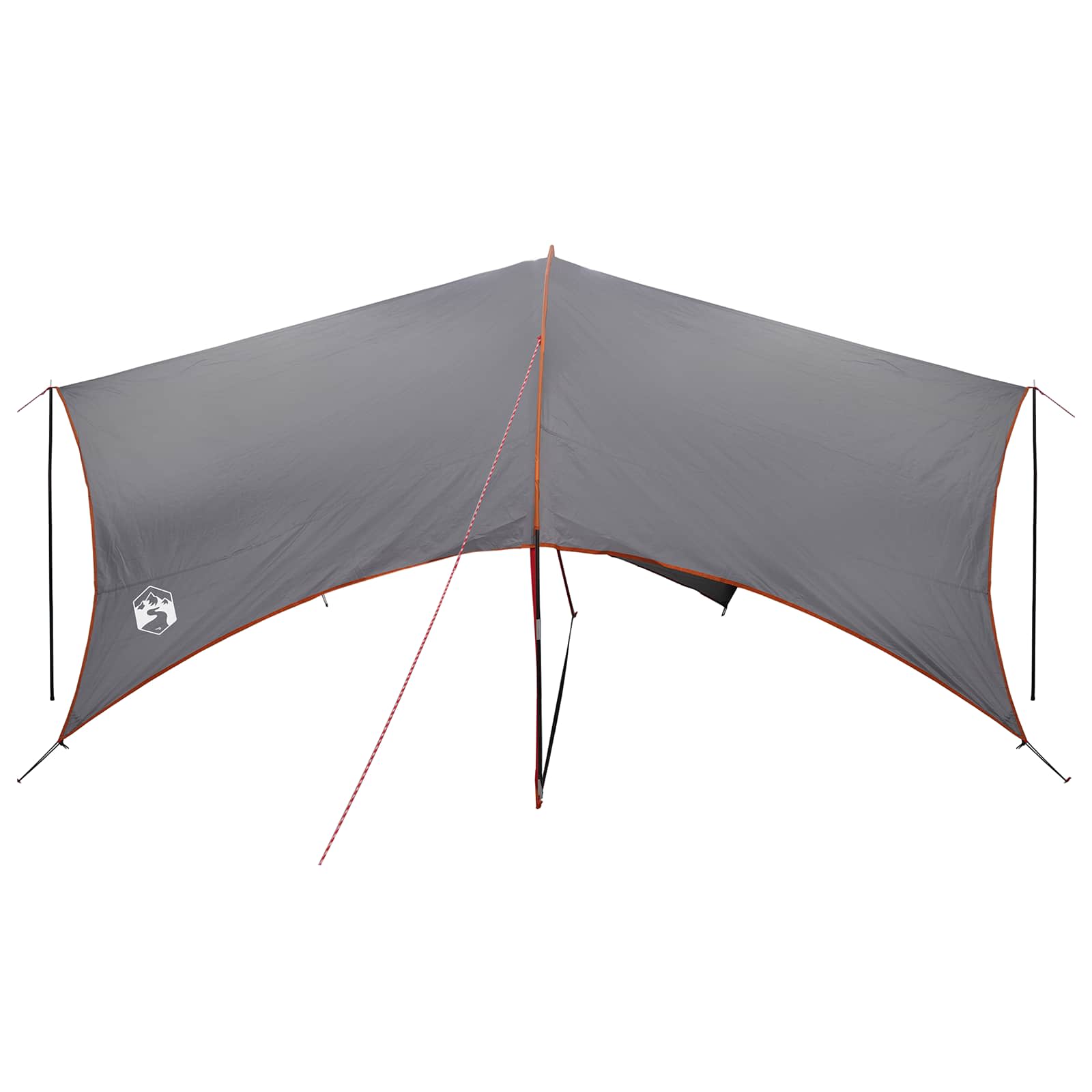 Camping Tarp Waterbestendig Grijs en Oranje 550 x 400 x 230 cm
