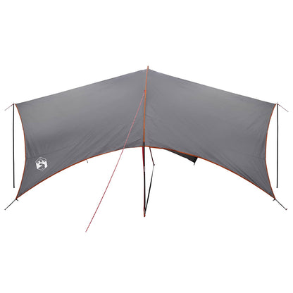 Camping Tarp Waterbestendig Grijs en Oranje 550 x 400 x 230 cm