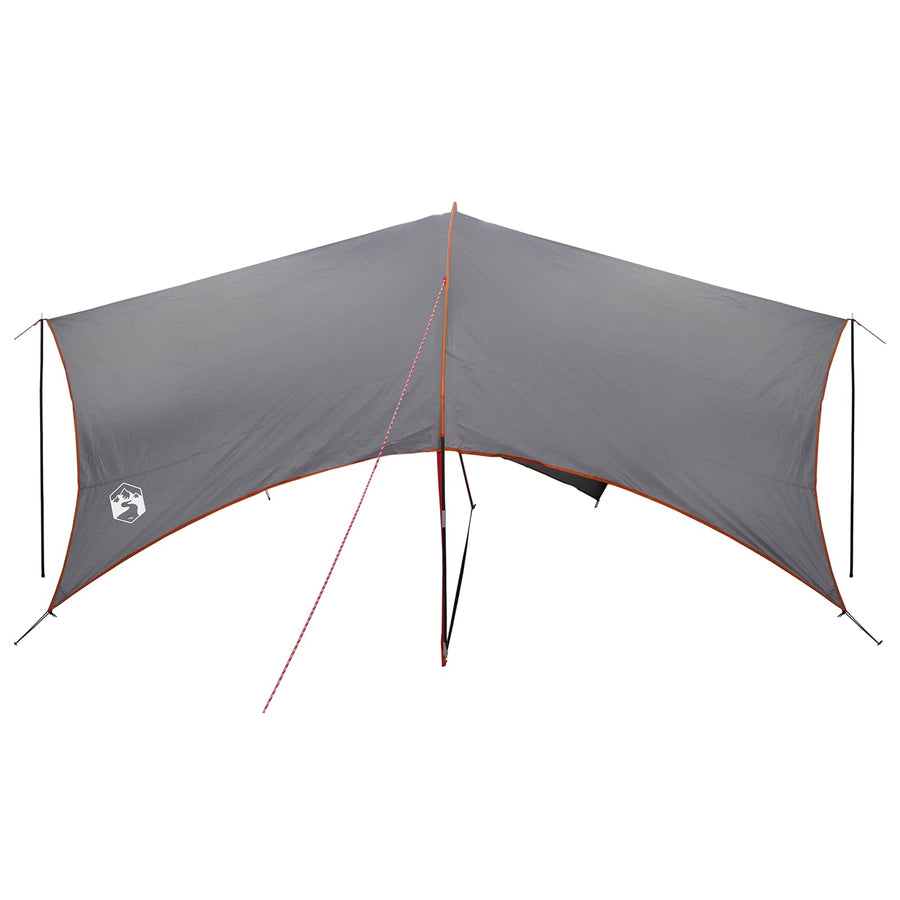 Camping Tarp Waterbestendig Grijs en Oranje 550 x 400 x 230 cm