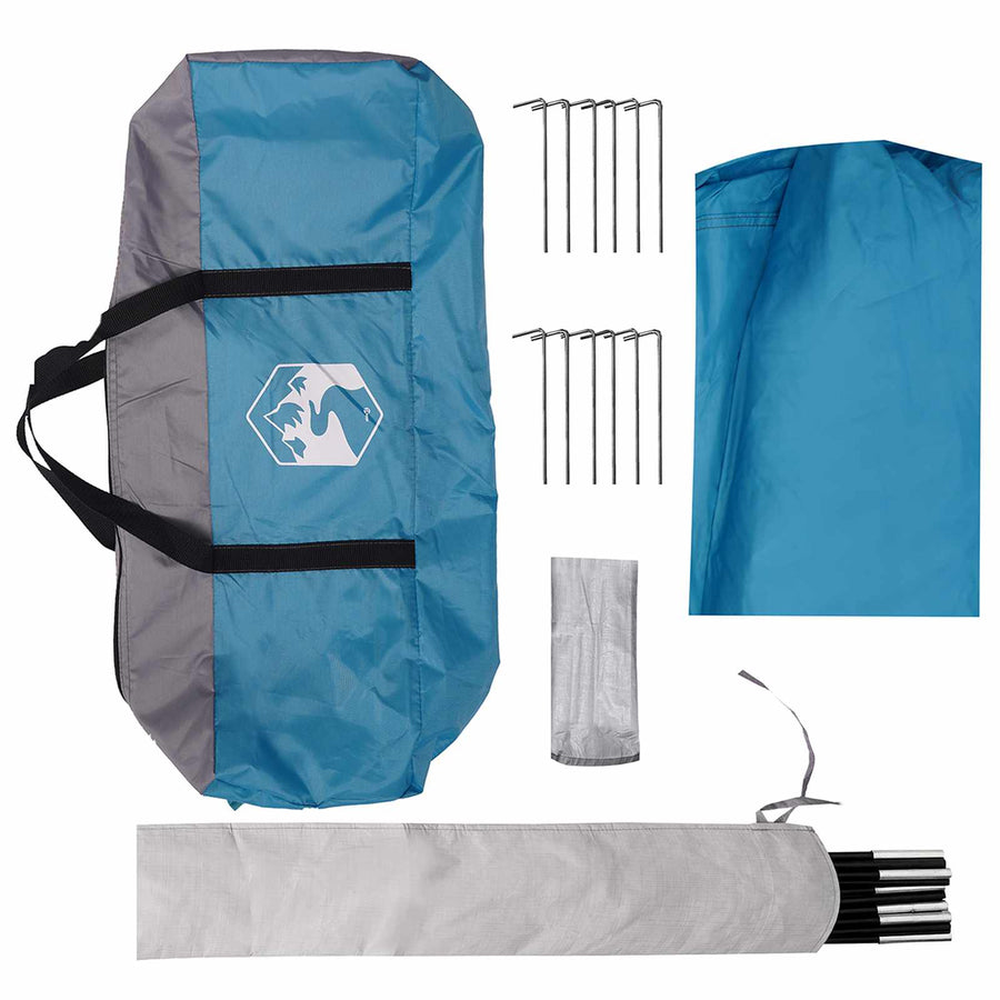 Camping Tarp Waterbestendig Blauw 695 x 580 x 200 cm