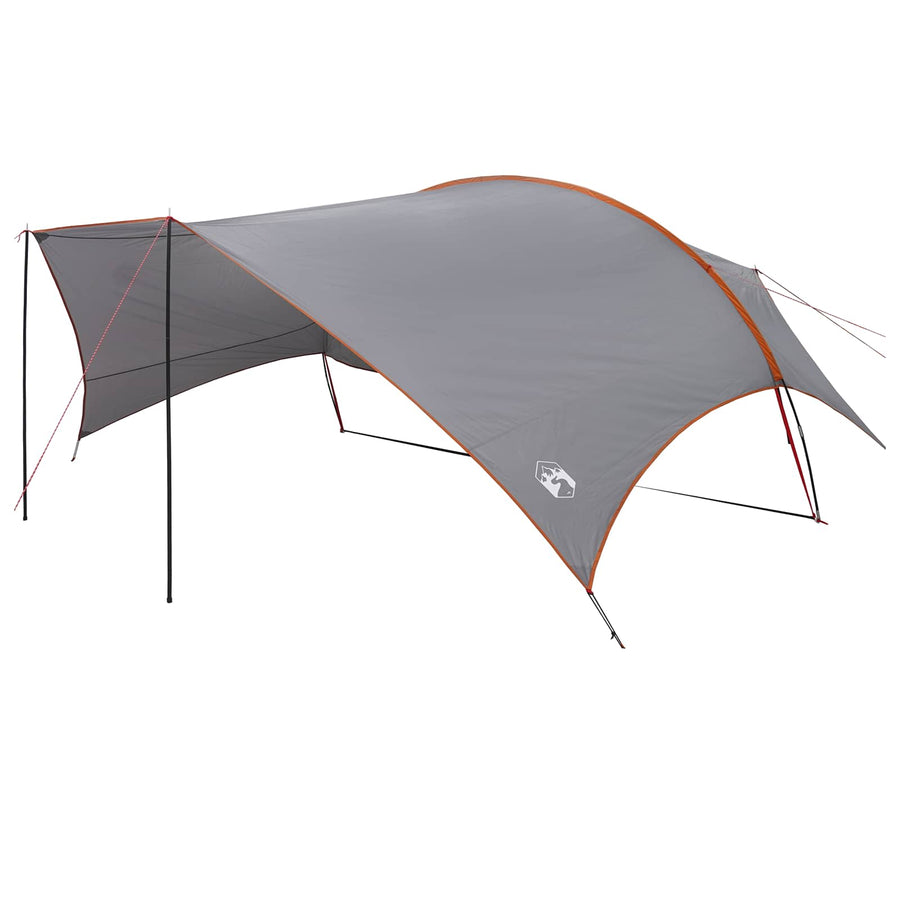 Camping Tarp Waterbestendig Grijs en Oranje 695 x 580 x 200 cm