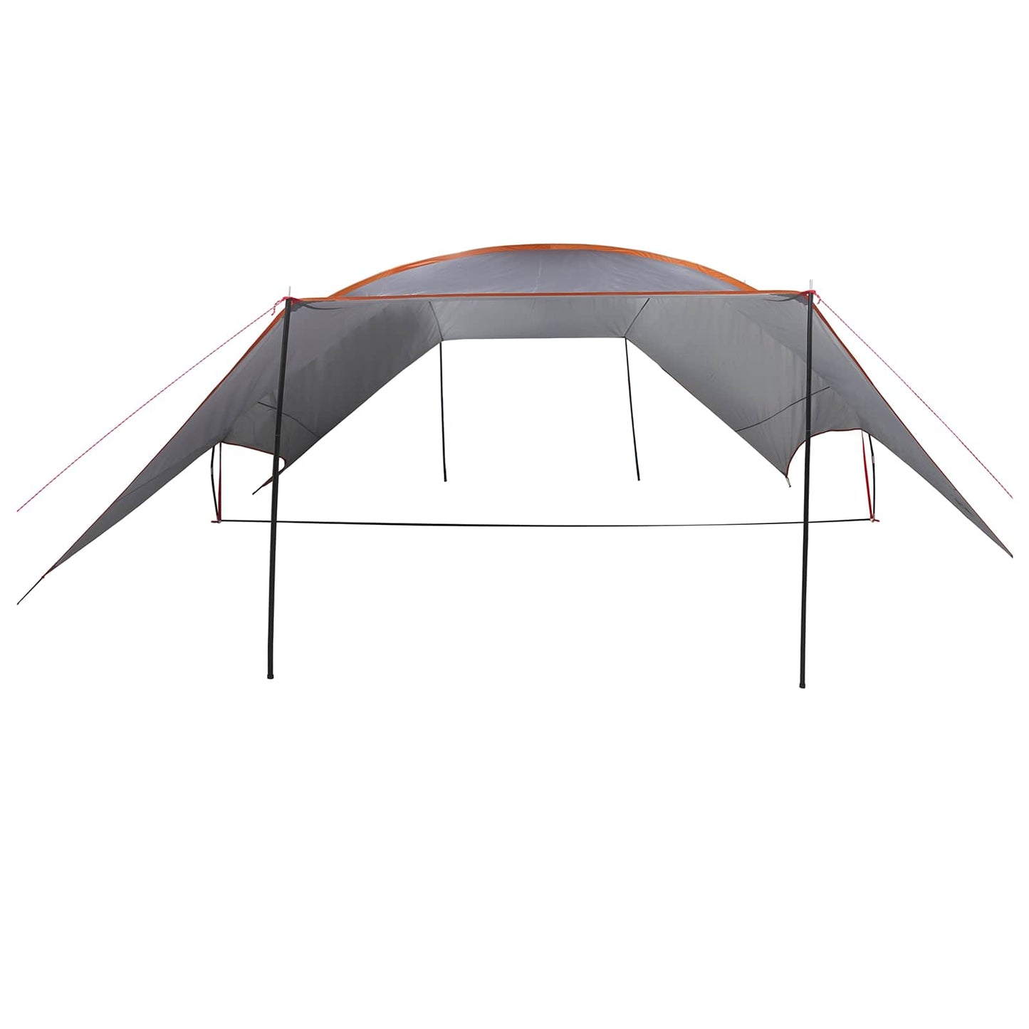 Camping Tarp Waterbestendig Grijs en Oranje 695 x 580 x 200 cm