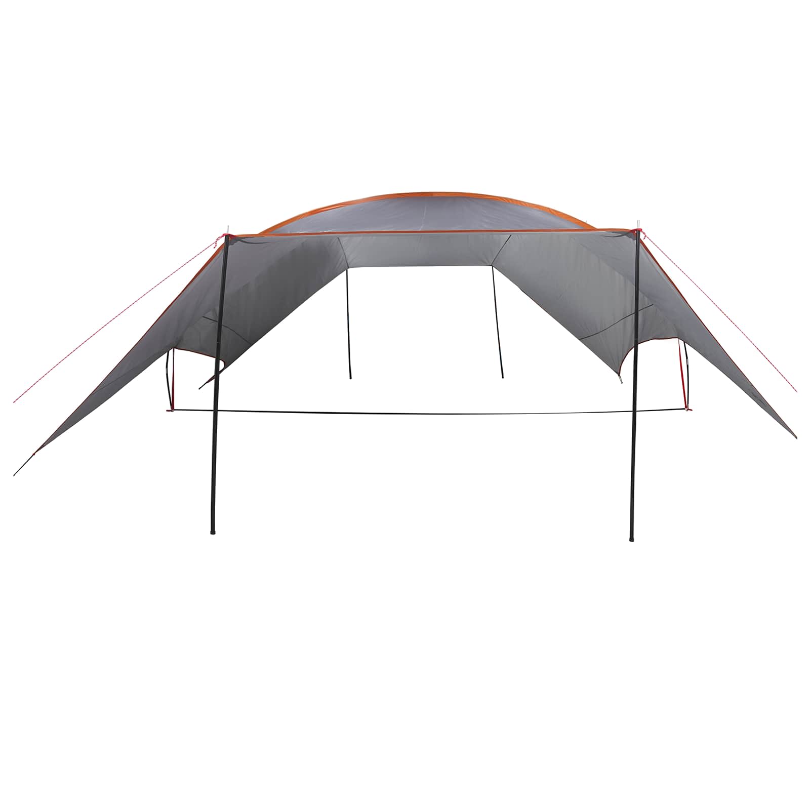 Camping Tarp Waterbestendig Grijs en Oranje 695 x 580 x 200 cm