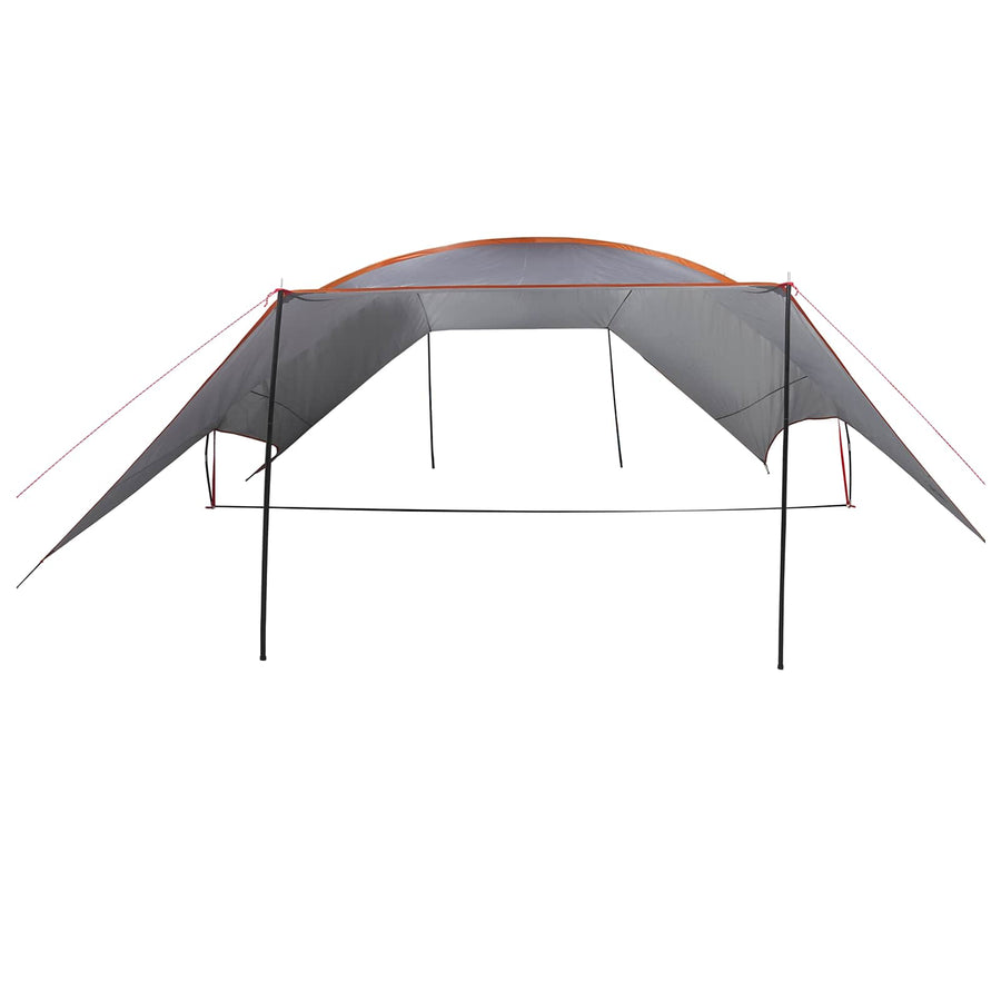 Camping Tarp Waterbestendig Grijs en Oranje 695 x 580 x 200 cm