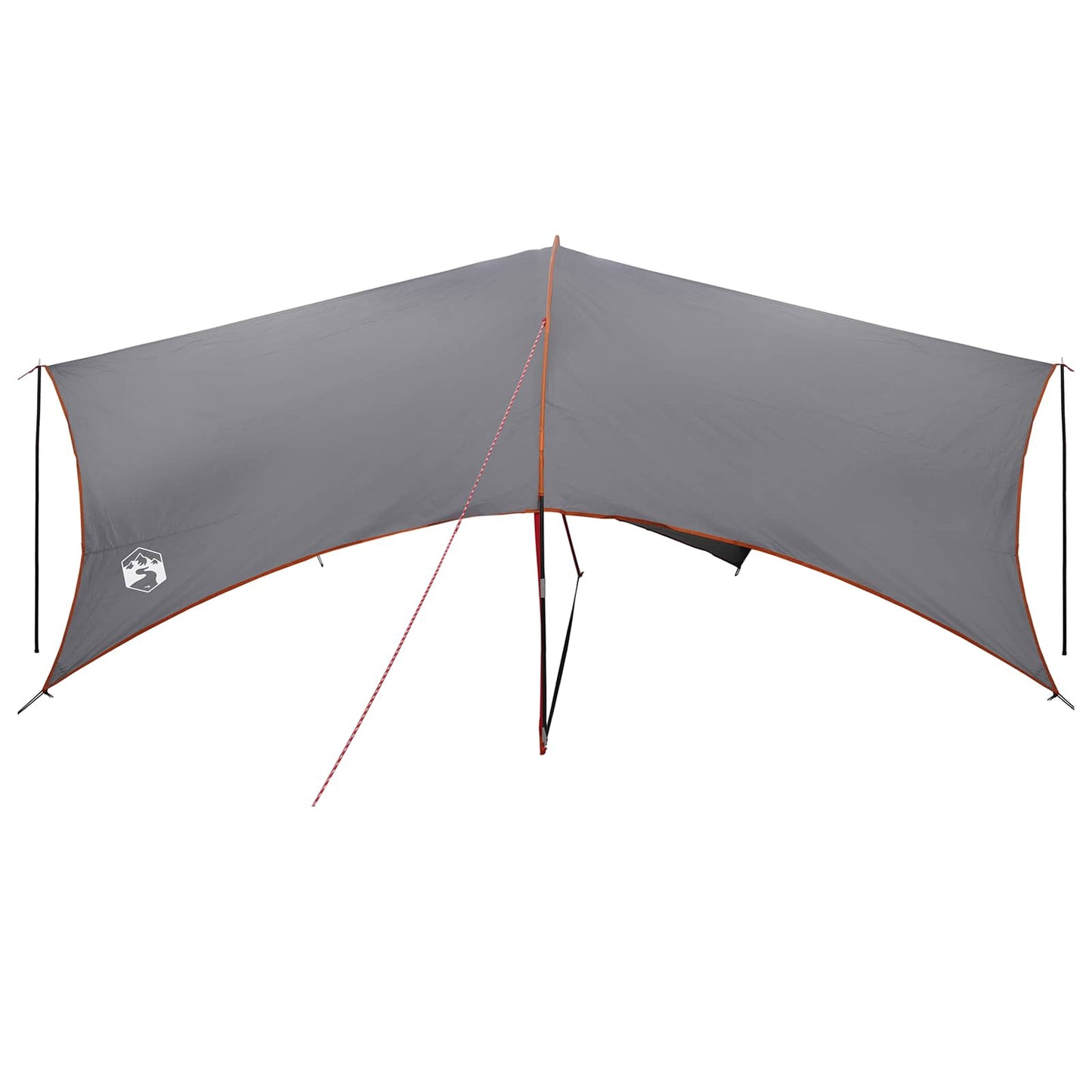 Camping Tarp Waterbestendig Grijs en Oranje 695 x 580 x 200 cm