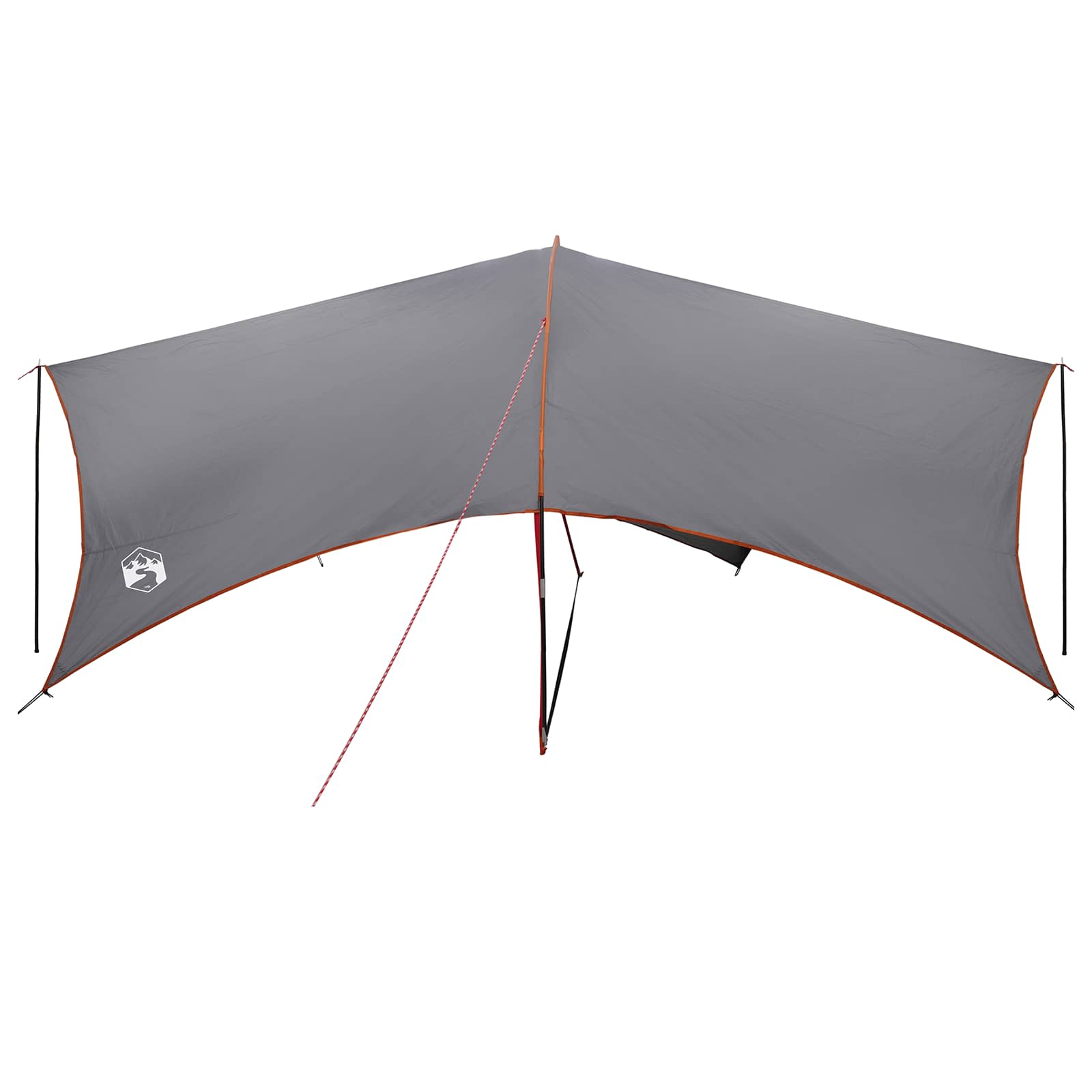 Camping Tarp Waterbestendig Grijs en Oranje 695 x 580 x 200 cm